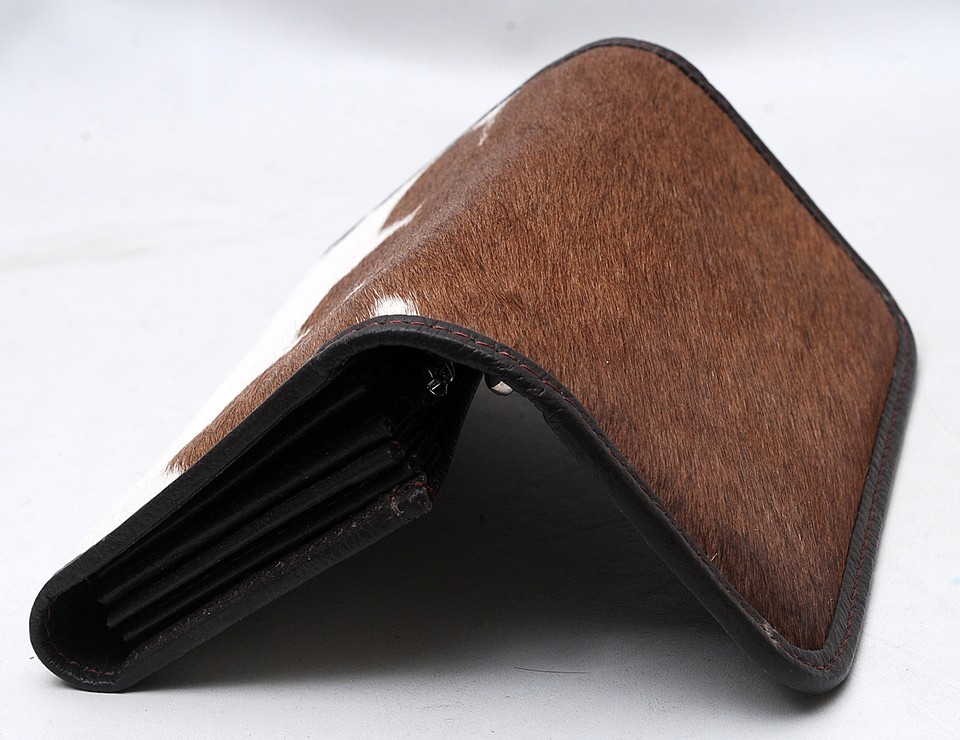 100 Real Cowhide Wallet Real Leather Hair ON Western Ladies Clutch