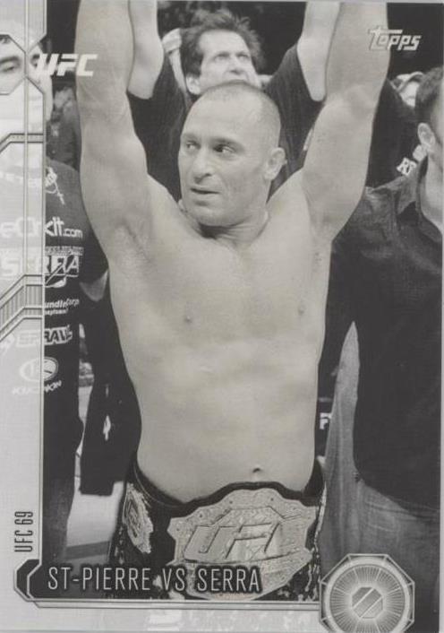2015 Topps UFC Chronicles - Georges St-Pierre, Matt Serra #45 Black and ...