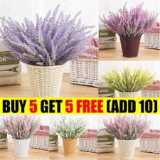 Artificial Fake Lavender Heather Spray Stems Floral Flower Bouquet Wedding Decor