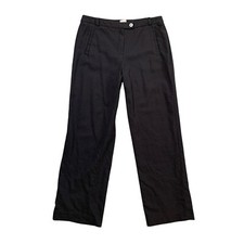 Vintage Armani Collezioni Pants Womens 8 Black Mid Rise Straight Dress Career