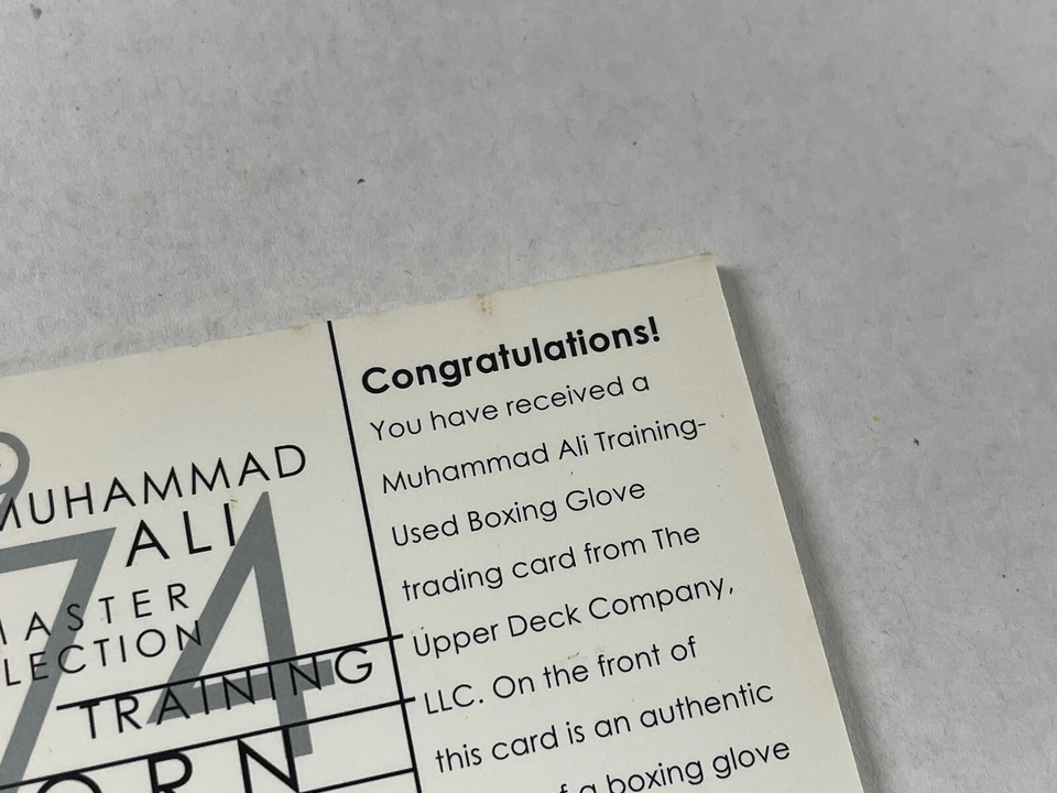 2000 UD Master Collection Ali-G4 Muhammad Ali Training Worn Glove Card #/50 READ - Image 3 of 4