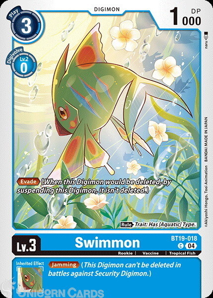 BT19-018 Swimmon : Common Digimon Card : BT18-19: Special Booster Ver.2.0