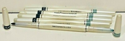 NABI RETRACTABLE PROFESSIONAL DUO EYELINER BLACK AND AE07 PEACOCK SET OF 5 