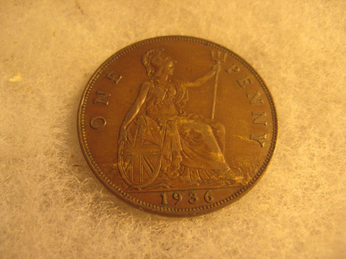 1936 Great Britain British One 1 Penny - 第 1/2 張圖片