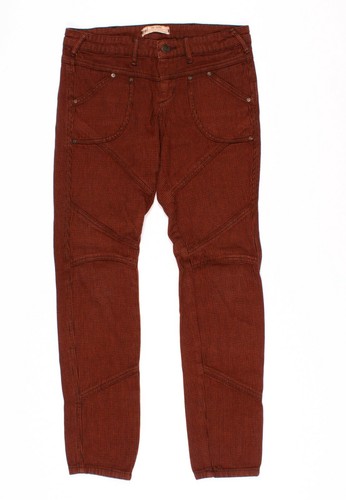 Free People Orange Houndstooth Skinny 