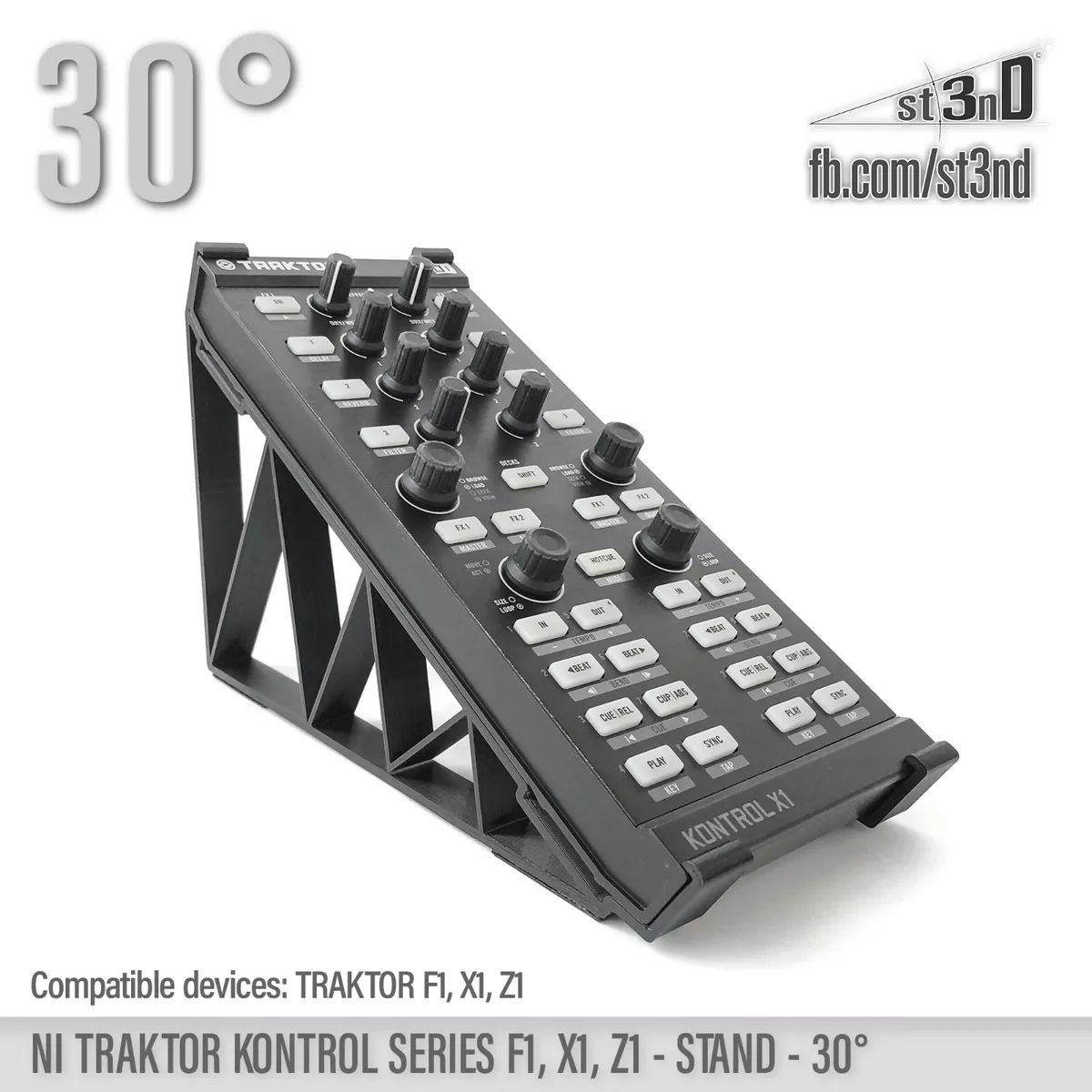 NI TRAKTOR KONTROL F1, X1, Z1 STAND 30 deg- 3D printed - 100