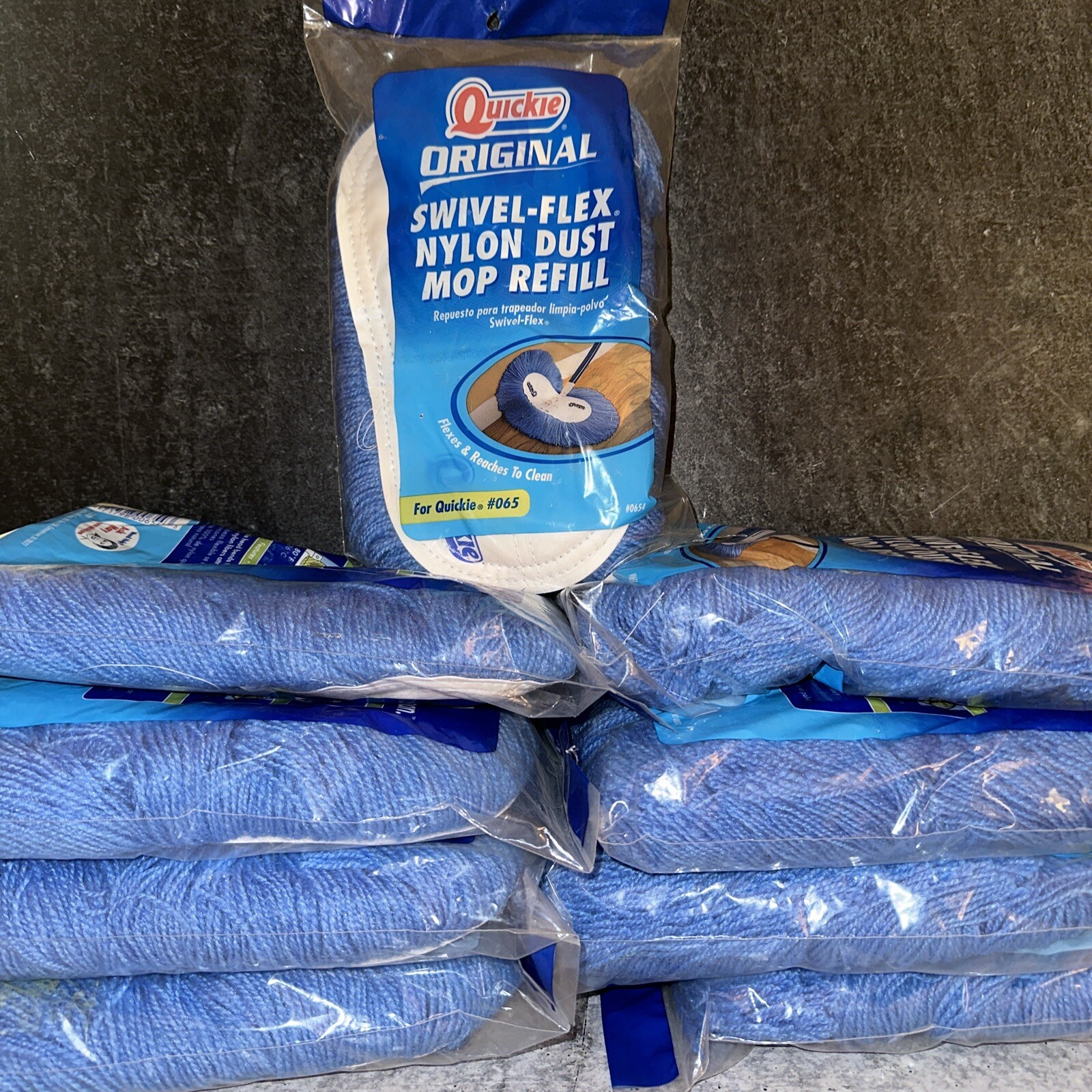 9 Quickie Swivel Flex Dust Mop Refill 065 Blue SEALED New in Package
