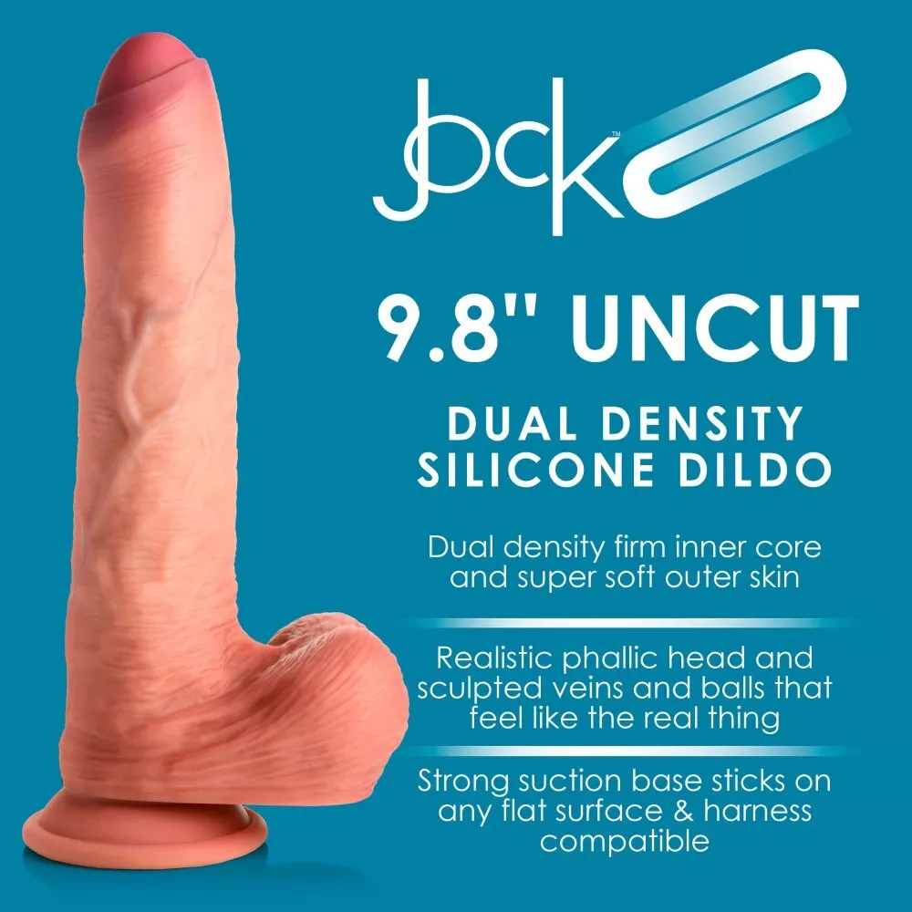 Jock: 9.8 Inch Dual Density Uncut Dildo with Balls ---FREE SHIPPING!!! |  eBay
