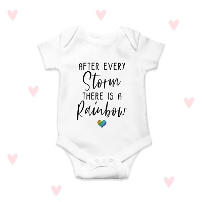 Rainbow Baby Gifts Baby Bodysuit After every storm Cute Baby Announcement