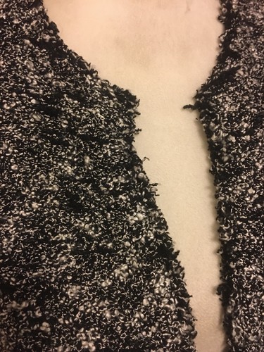 Chaqueta Iro Boucle Anillo Ribete Chada Blanco y Negro Talla 34 - Imagen 3 de 8