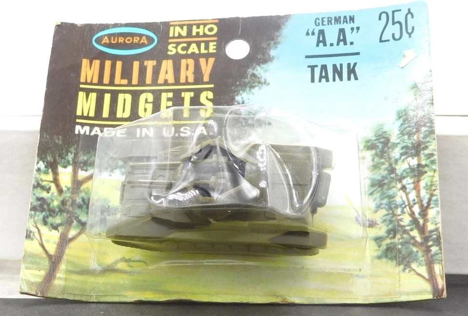 Aurora HO Scale German A.A. Tank Mint on the Card - Image 2 of 3