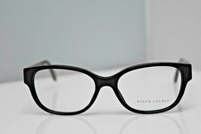 Ralph Lauren Optical Black Vintage Silver Italy 52-16-140 Eyeglasses