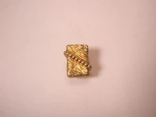 Textured Gold Tone Design Quality Vintage SWANK Tie Tack Lapel Pin simple r08