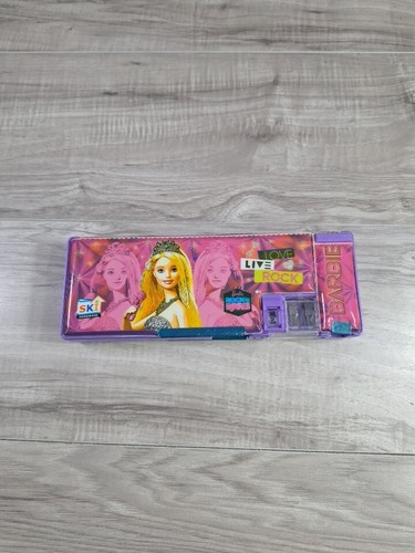 Vintage süße rosa Barbie doppelseitige magnetische Bleistiftbox mit Anspitzer - Bild 12 von 12