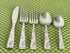Oneida TUSCANY Stainless Frosted Glossy Swirl Flatware Smart Choice A49G