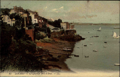 Dinard Frankreich Bretagne AK 1910 Quartier Bric á Brac Hafen Harbor Carte P.