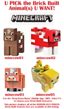 Genuine LEGO U PICK Brick Built ANIMALS Minecraft COWS **NEW** w/ Ass'y Instr.