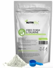 NVS 100% PURE L-TAURINE AMINO ACID POWDER USP GRADE MUSCLE ENERGY USA NONGMO
