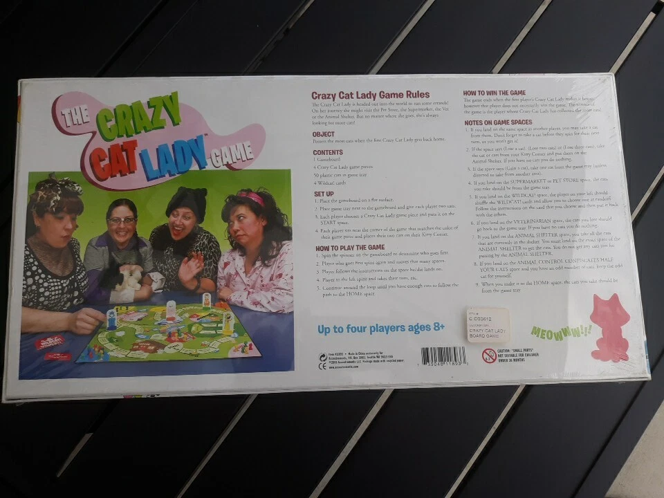 Juego de mesa The Crazy Cat Lady 2008 divertido o mordaza regalo gamenight mascotas gato nuevo en caja sellado Foto 2 de 4