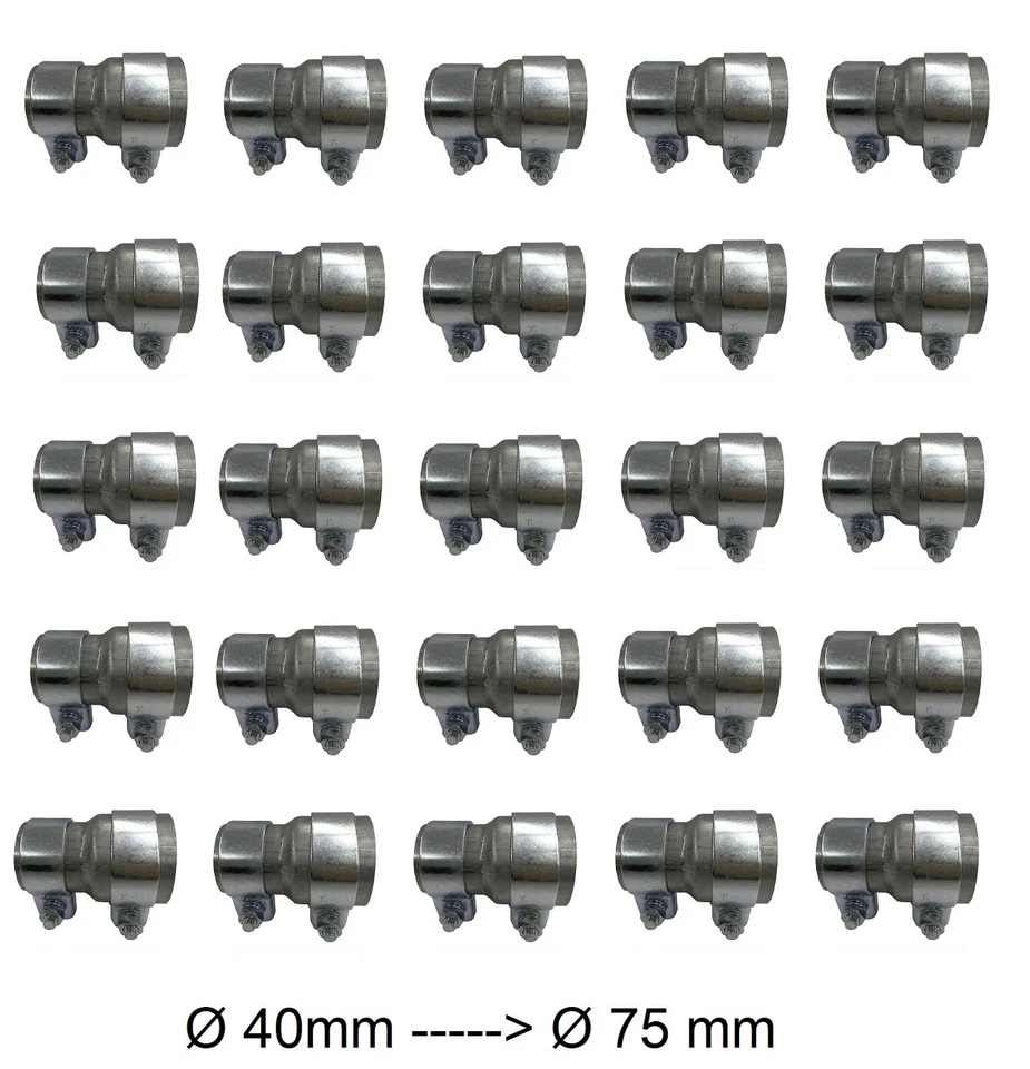 Pipe Reducer Ø 40 42 45 48 50 55 60 65 75mm Exhaust Adapter Flared B - Image 2 of 4