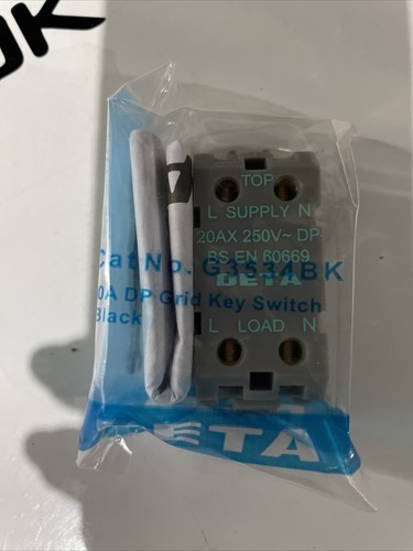 Deta G3534BK 20a dp grid key switch - Picture 2 of 2