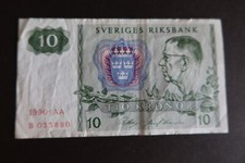 SWEDEN 1963-76 ISSUE - 10 KRONOR 1990 - B035880 - P52e - VERY FINE+