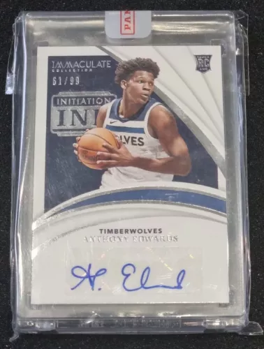2020-21 Immaculate ANTHONY EDWARDS Rookie RC Auto /99 Initiation Ink SEALED