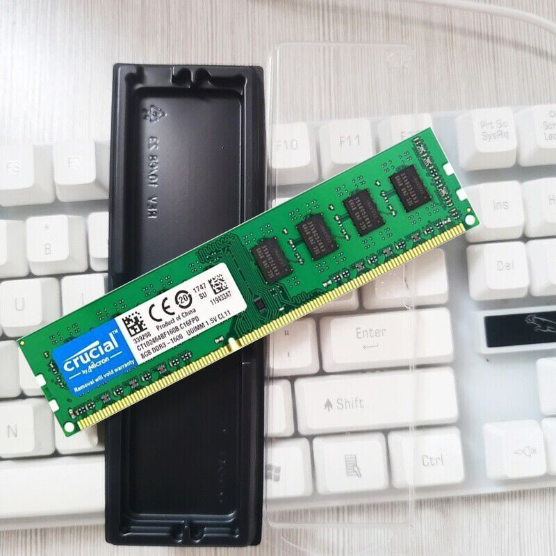 Crucial DDR3 8 Go – 1600 MHz PC3-12800, Mémoire Bureau DIMM 240 Broches, 1,5V