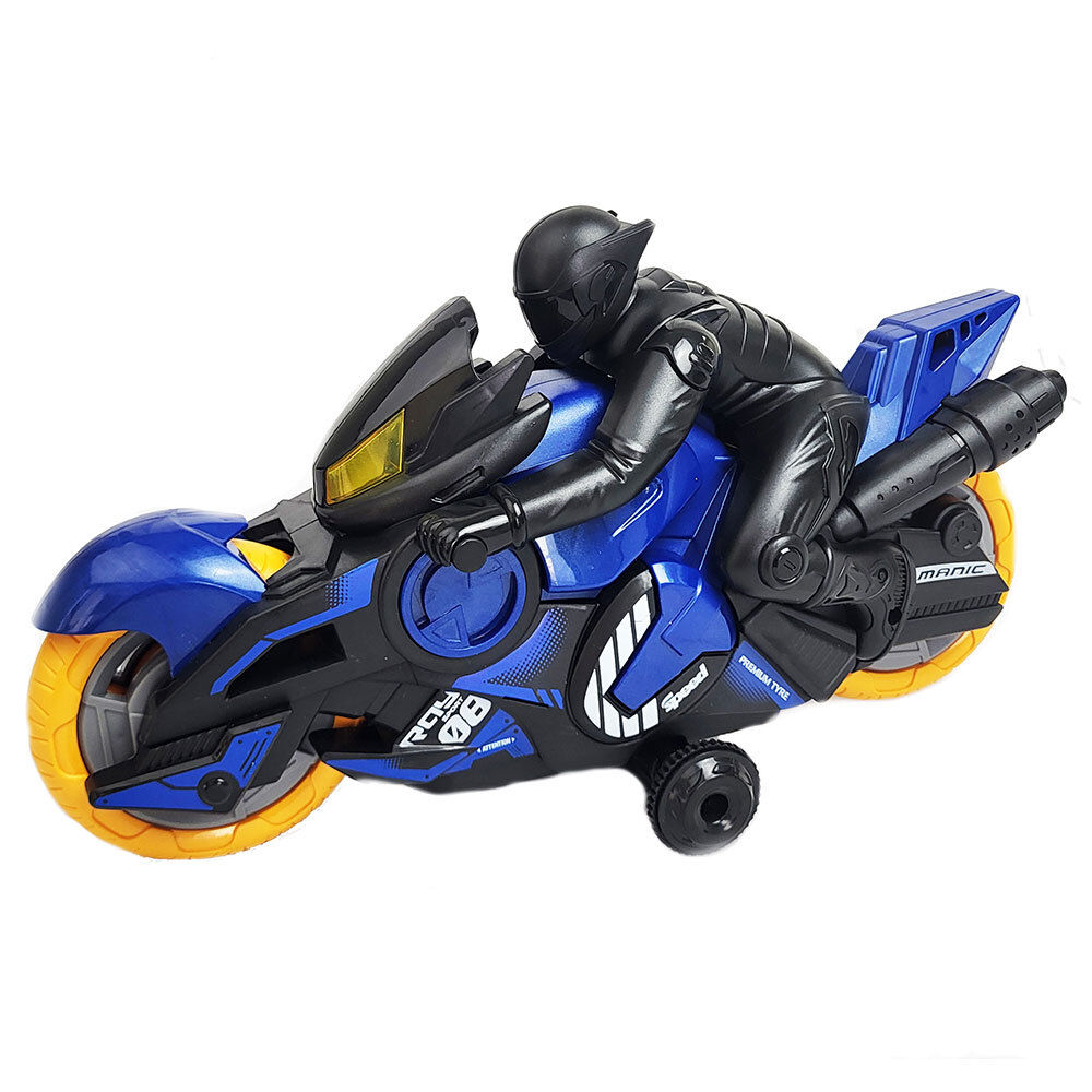 ホビーラジコン RC OFF-ROAD MOTOR BIKE 360° Rotating Drift Remote Control Motorcycle Toy High Speed
