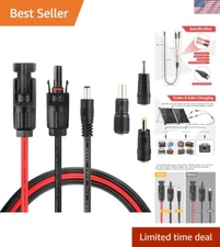 Easy Plug & Play Solar Adapter Cable for Portable Power Stations - 6Ft Long