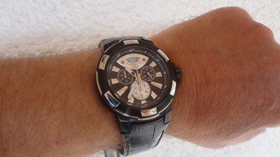 klasse Cerruti 1881 HAU /Herrenuhr/Männeruhr Chronograph SCHWARZ Chrono #10078-1