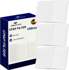 100 Packs Universal CPAP Filters Compatible with Resmed Air 10 Airsense 10 Air