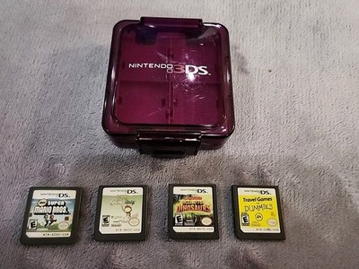 Nintendo DS Games Lot 4 Super Mario  Bros Scribblenauts Dinosaurs  Dummies Case