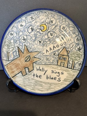 Plate WALLYWARE Tom Edwards 8'' Wally Sings The Blues
