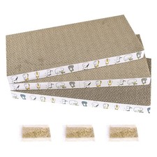 Cat Scratcher Cardboard 3 PCS Reversible Scratch Pad Durable Texture Design