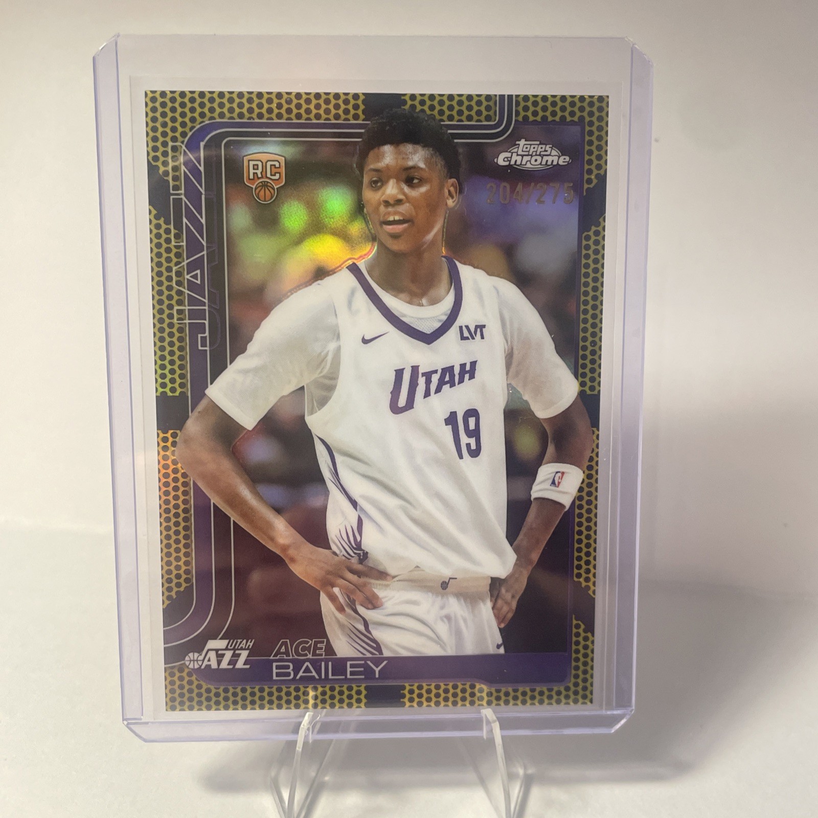 2025 Topps Chrome- Ace Bailey #255 Yellow Basketball Refractor /275 🏀🔥