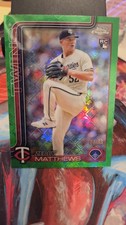 2025 Topps Chrome Logofractor - Zebby Matthews #277 Green Refractor  /99 (RC)