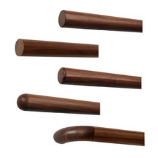 Nussbaum Handlauf Geländer Treppe Stange rund Rohr Holz ohne Halter dunkel braun