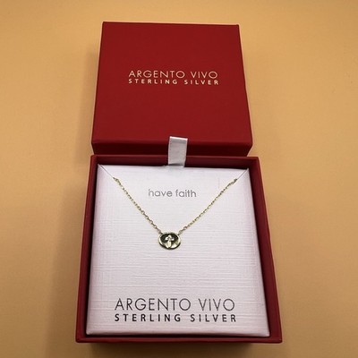 Argento Vivo Sterling Silver Necklace Have Faith