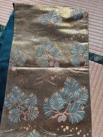 Fukuro Obi Silk 100 Genuine Long 436cm 31cm Ready to Use Vintage Condition