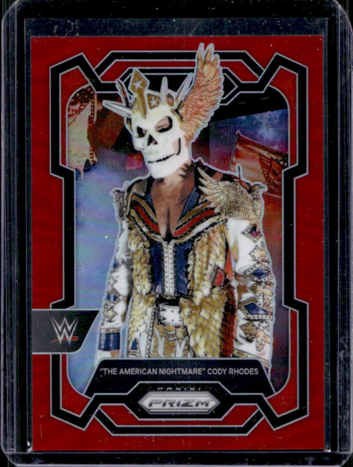 2024 Panini Prizm WWE "The American Nightmare" Cody Rhodes Red Prizm #/299