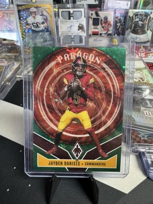 Jayden Daniels - 2025 Panini Phoenix Winter Paragon Green /75 #1