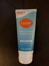 Lume Whole Body Deodorant, Invisible Cream 2.2 Oz New