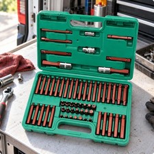 60-teiliges Kfz-Schraubendreher-- Und Steckschl&uuml;ssel-Set Aus S2-Stahl,