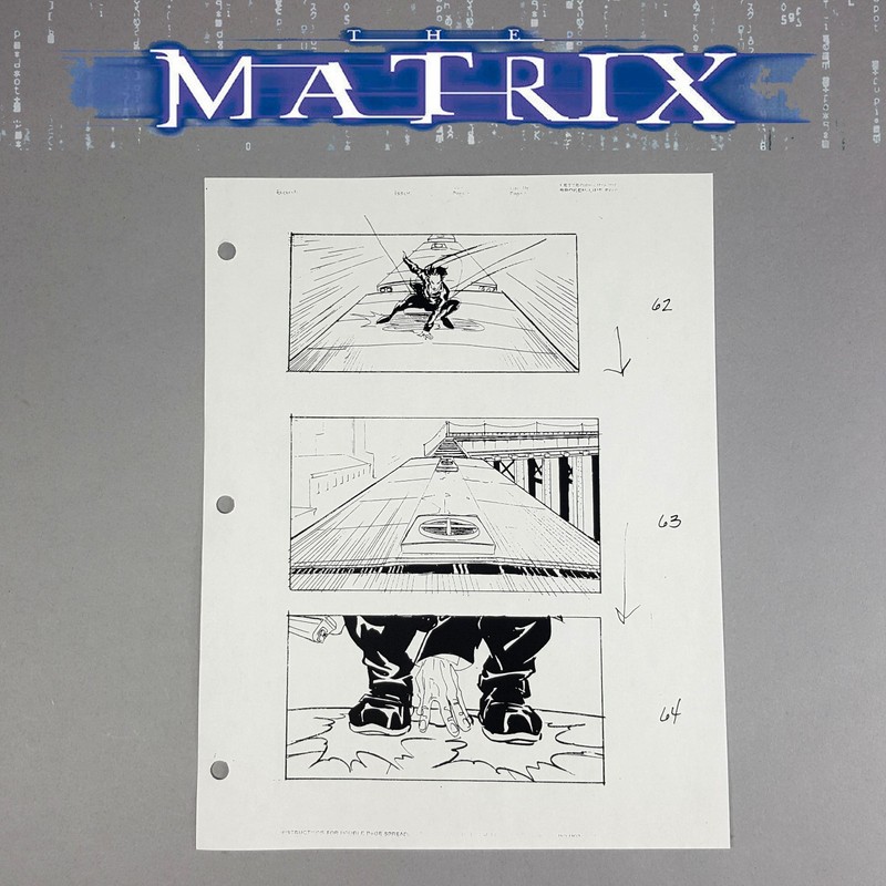 Image 7 of The Matrix Production Used Storyboard Trinity Chase CH62-64 Movie Prop