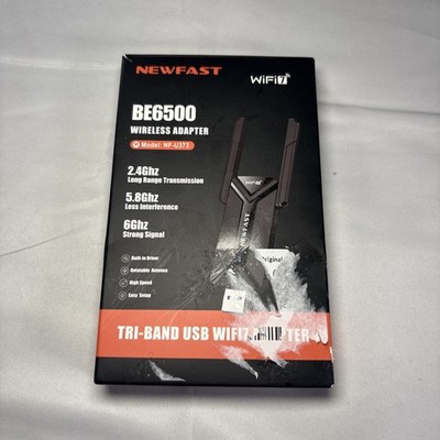 NEWFAST Adapter 6500Mbps WiFi 7 USB Adapter Dongle für PC Laptop