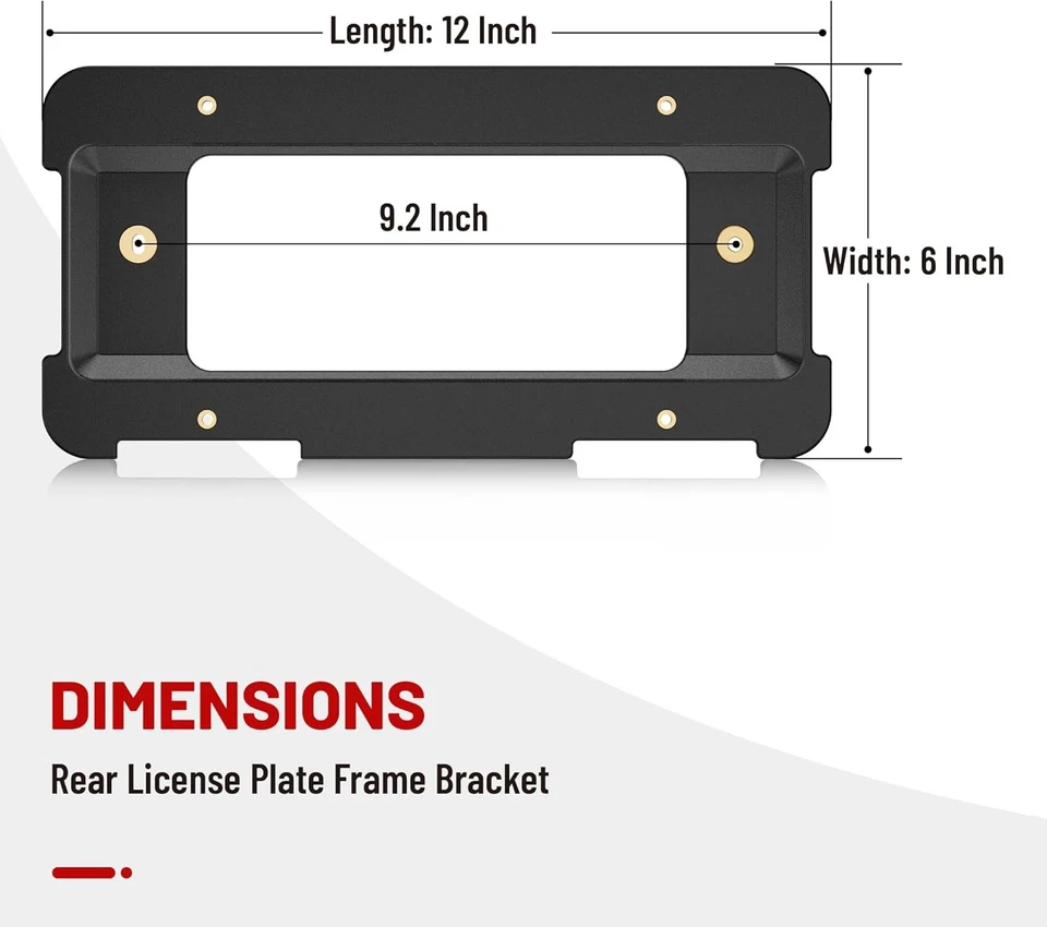 Rear License Plate Mount Frame Holder Bumper Bracket for BMW + 6 SCREWS - Image 3 of 4