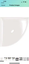 Questech 8 Inch Corner Shelf White Polish Geo Lugged