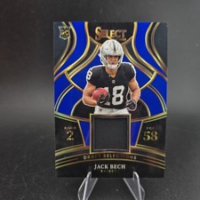2025 Panini Select - Draft Selections Memorabilia Jack Bech #DSM-JBH Blue Prizm