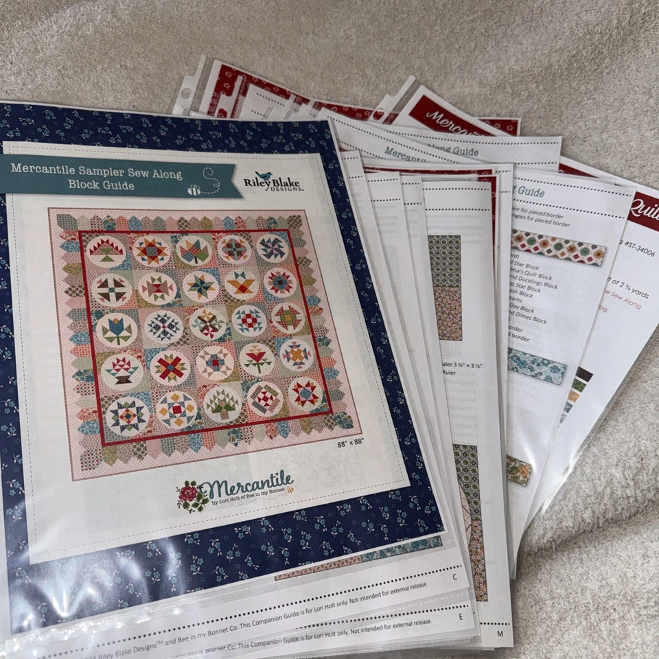 Kit de edredón mercantil de Lori Holt para Riley Blake.  "Completo 88""x88""" Foto 2 de 4